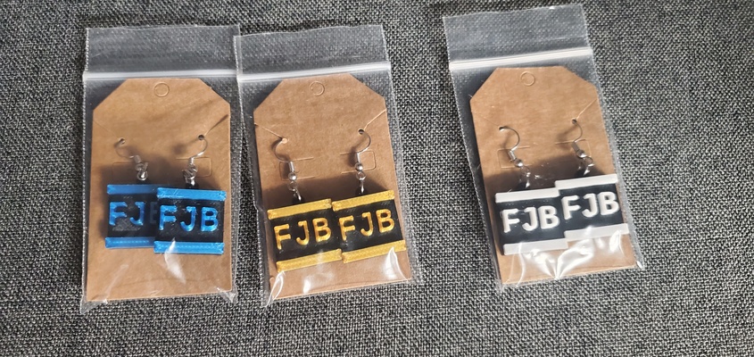 fjb initiales bijoux 3d print model - Mito3D