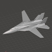 f14 gato escala modelo jet combatiente avión aire efectivo americano aviación militar 3d print model - Mito3D