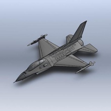 f-16 fighting falcon verschiedene Kriegsführung Jagdflugzeug usa Flugzeug 3d print model - Mito3D