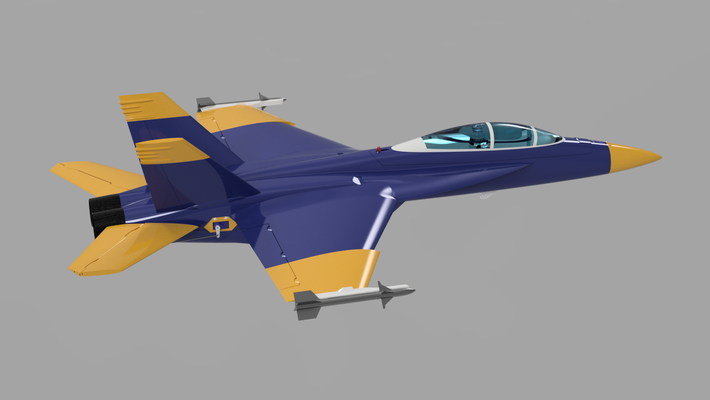 f18 super hornet 64mmedf jet rc plane aircraft art airplane edf 3d printed aircraf lw-pla pla 3d print model - Mito3D