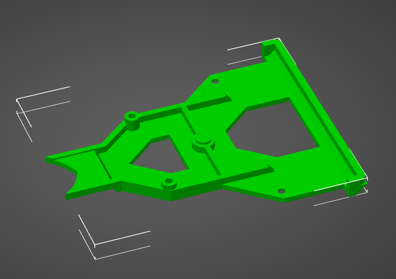 f1 1 28 escala parachoque mini z direção juntas kyosho rc chassis plástico 3d print model - Mito3D