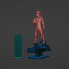 f1 campione conducente casco figura alone 3d print model - Mito3D