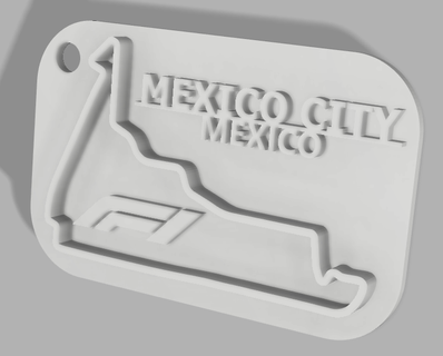 f1 keychain - cp cdmx track 3d print model - Mito3D