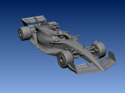 f1 Mercedes w14 yarış araba motor 3d print model - Mito3D