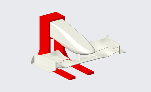 f1 estilo frente asa Fórmula 1 corrida 3d print model - Mito3D