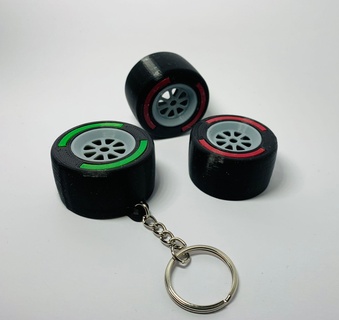 f1 tire keychain formula1 formula 1 motorsports art creator toy offer family order smallbusiness 3d print model - Mito3D