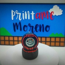 f1 pneu chaveiro Fórmula puxar roda 3d print model - Mito3D