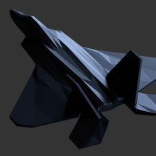 f22 raptor lowpoly 3d print model art fighteplane jet chiefcrew usaf airforce f-22 3d print model - Mito3D