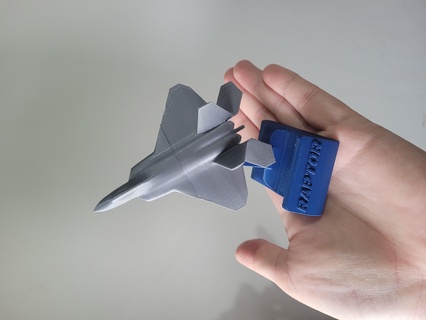 f22 raptor stand plane aircraft display gift art toy 3d print model - Mito3D