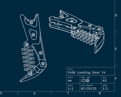 f450 f550 Schock absorbierend Drohne Landung Ausrüstung 3d gedruckt Frühling Rahmen Absorber 3d print model - Mito3D