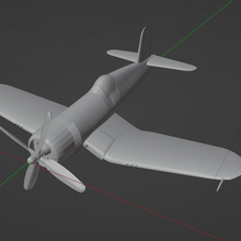 f4u corsair aereo piano vought warbird ww2 i veicoli 3d print model - Mito3D