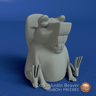 f 005 justin castor gratis animal 3d print model - Mito3D