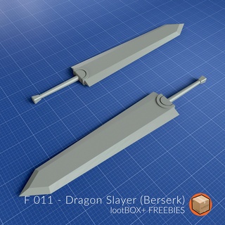 f 011 - dragon slayer berserk gundam gundamaccessories gundamweaponpacks 3d print model - Mito3D