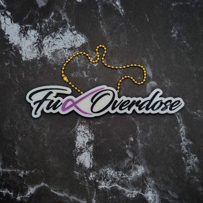 f ck overdose charm - jcreatenz car accessory accessories jdm key ring chain keyring keychain commercial license available awareness 3d print model - Mito3D