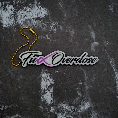 f ck overdose keychain - jcreatenz charm car accessory accessories jdm key ring chain keyring commercial license available awareness 3d print model - Mito3D