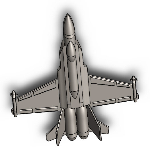 fa 18 amusement avion f18 combattant modèle décor 3D print model - Mito3D