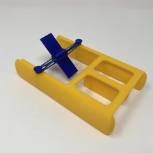 fab lab tulsa paddle boat gadget rubber band ultimaker maker faire autodesk fusion 360 3d print model - Mito3D
