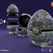 Faberge Yumurta işlevsel süs pokeball 3d print model - Mito3D