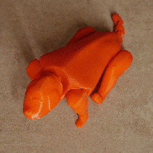 fabien articulado cão comercial licença arte animal brinquedo crocodilo cachorro flexível flexi canid desajeitado montagem fofa 3d print model - Mito3D