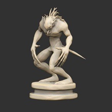 fábula balverine estatua art criaturas hombre lobo la 3d print model - Mito3D