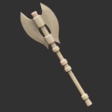 fable original axes x9 game props wasp undead throwing master light lieutenant legendary great axe armour armor anniversary 3d print model - Mito3D