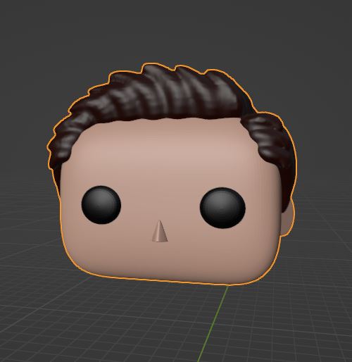 face + hair 35 funko custom art toys pop 3D print model - Mito3D