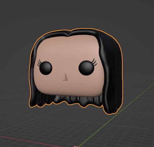 viso + capelli 62 funko personalizzato arte giocattoli pop 3D print model - Mito3D