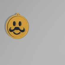 face 3 keychain medal keychains 3d print model - Mito3D