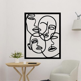 cara arte parede decoração mulher cabeça humano escultura enfeite casa 3d print model - Mito3D