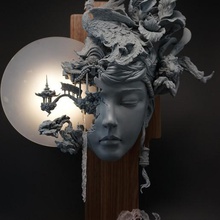 face bueauty fille art 3d print model - Mito3D