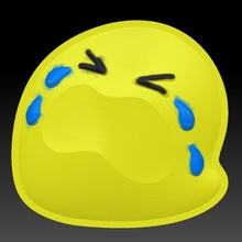 face crying emoji - mold bath bomb solid shampoo 3d print model - Mito3D