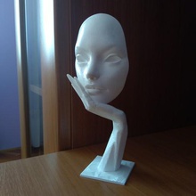 face mão a arte mulher garota modelo rosto esculpir escultura 3d print model - Mito3D