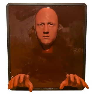cara mãos escultura Horror desconhecido coisas humanóide mão parede alvorecer morto humano 3d print model - Mito3D