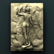 face justice art femida 3d print model - Mito3D