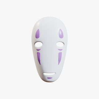 face mask - spirited away mask stl face fanart prop ghibli scary accessory holloween cosplay costume disguise 3dprint roleplay noface faceless chihiro anime scaryhalloween miyazaki  3d print model - Mito3D