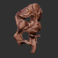 visage masque 3d impression modèle art figure terrifiant tête sombre statue horreur effrayant démon tombe créature monstre hanté mythologique sinistre 3d print model - Mito3D