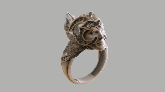 cara anillo 3d print modelo expediente cara anillo gents ring ladies ring art rings jewelry rings character ring human face ring face ring caress ring ring cad file ring 3d printing file anatomy ring mouth ring 3d print model - Mito3D