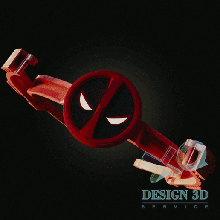 visiera di deadpool art 3d print model - Mito3D