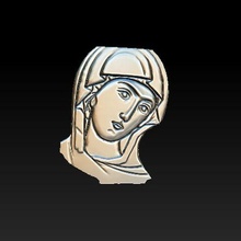 face stmaria mother god jewelry stl jewellery christianity 3d print model - Mito3D
