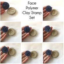 face stamp - silhouettes faces tool polymer clay cutter earrings jewelry greek accessories mold fashion stl organic shape cookie 3d print model - Mito3D