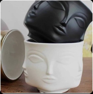 cara florero 01 cerámica cabeza stl decoración hogar casa noche dormir Hazme 3d print model - Mito3D