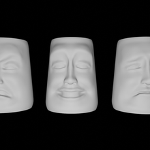 face vases collection vase angry happy sad home house decoration 3d print model - Mito3D