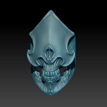 sem rosto de caveira 2 impressão 3d do modelo jóias crânio anel 3d print model - Mito3D
