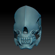 sin rostro, cráneo anillo de impresión 3d la modelo joyería el 3d print model - Mito3D