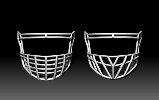 masque pack 1 riddell vitesseflex casque visière Oakley nfl Football américain super Bowl vince Lombardi bol 3d print model - Mito3D