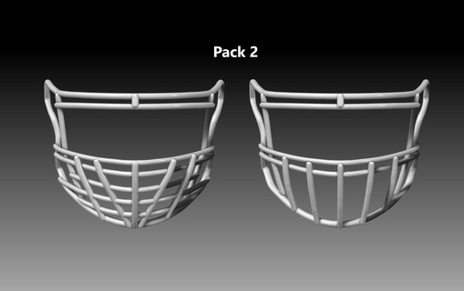 facemask pack 2 riddell speedflex helmet Art visor speed oakley nfl football american superbowl vince lombardi super bowl 3d print model - Mito3D