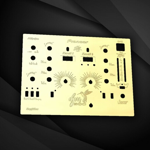 faceplate frontpanel pioneer djm300 rotary kit skin side panel dj mixer djm 3D print model - Mito3D