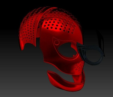 facette Douane lotus mode homme araignée visage coquille masque 3d print model - Mito3D