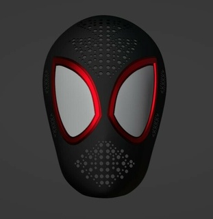 faceshell miles morales spiderman 3d print model - Mito3D