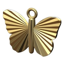 faceted butterfly pendant charm 3d print model nature fly animal caterpillar jewelry printable gold silver jewellery necklace bracelet simple sterling art elegant pendants 3d print model - Mito3D